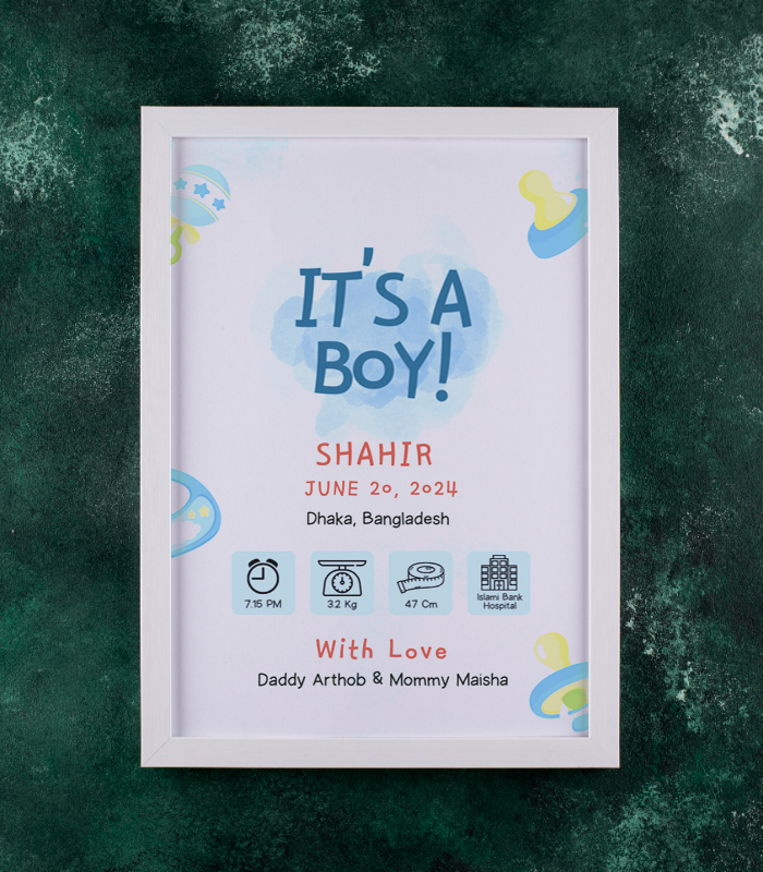 Premium Baby Birth Stat Frame
