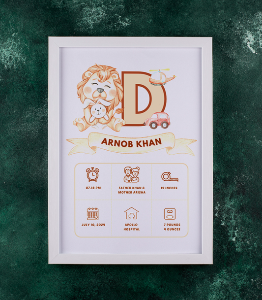 Premium Baby Birth Stat Frame