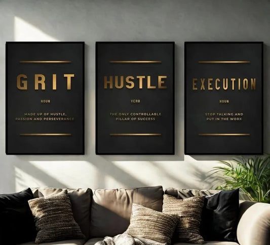 Inspirational Quote Frame Set of 3 – Office/Home Decor Wall Art Prints